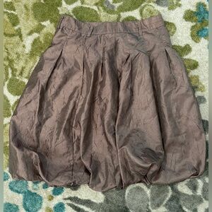 Metro 7 bubble skirt in Rich Brown